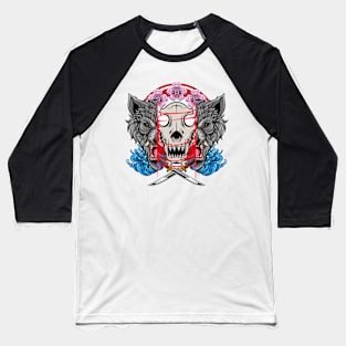 Japanese Wolf 3.4 Baseball T-Shirt